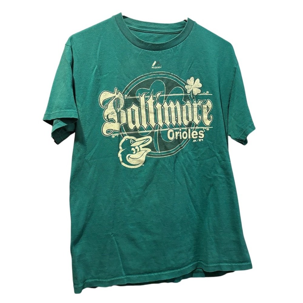 Baltimore Orioles baseball green shamrock graphic t-shirt Medium